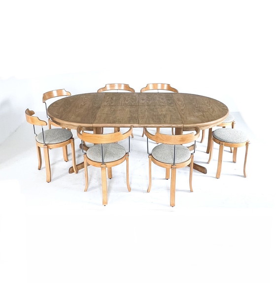 Image 1 of Vintage Extendable Oak Dining Table '60s
