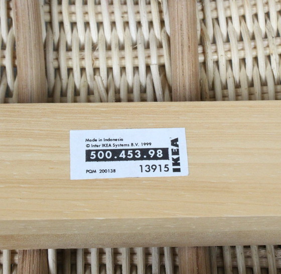 Image 1 of Banc IKEA Peanut en osier Suède années 1980.