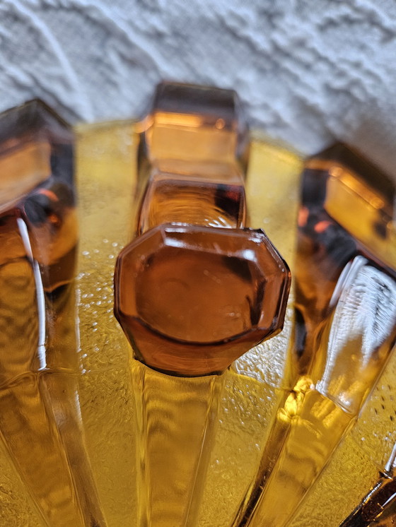 Image 1 of Glass Bowl/Fruit Bowl on 4 Feet - Art Deco - Stölzle Hermanova Hut