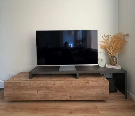 TV Meubel Antraciet Eikenhout – Meubella, tv-meubelen, Wood (photo 5 of 5)