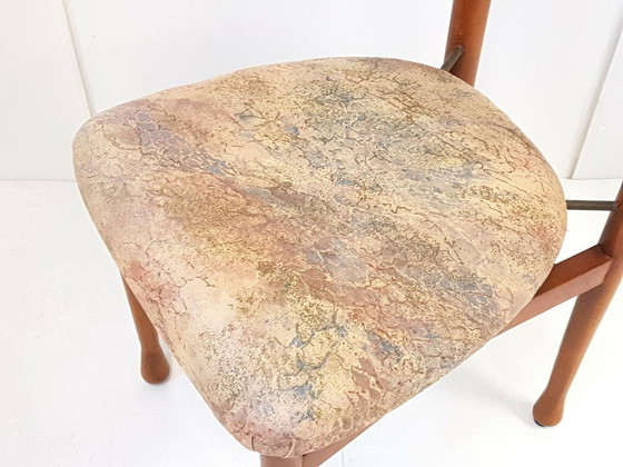 Image 1 of CHAISE SCANDINAVE DANOISE VINTAGE 1960 TECK METAL TISSU 60S 60'S ANNEES 60