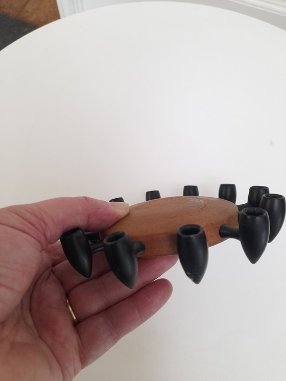 Image 1 of Candeliere Digsmed in teak e metallo per 12 candele