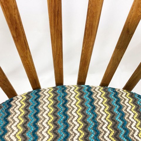 Image 1 of 4x Stühle TON "Blaue Streifen"