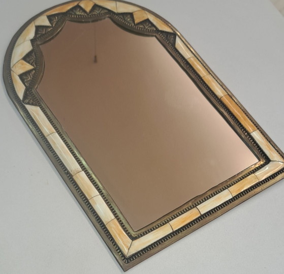 Arabian Mirror, Glass, Stone, Beige (photo 5 of 11)