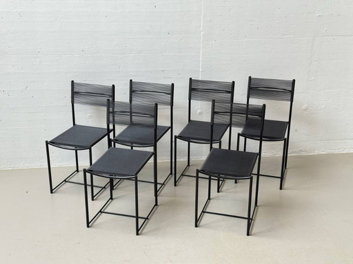 Set di 6 sedie Spaghetti di G. Belotti per Alias, Italia, anni '80