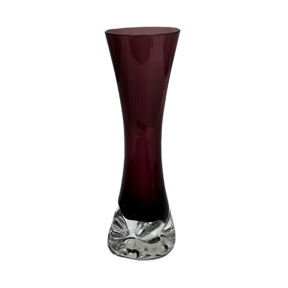 Image 1 of Ingrid Glashütte "Lord Nelson" burgundy vase, Germany 1960s