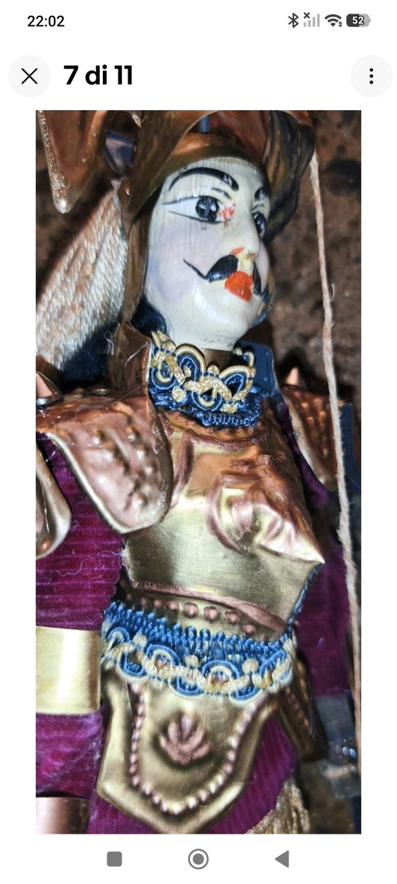 Pupo Sicilian Puppet Vintage 32cm – Decorative Objects, Metal, Textile (photo 6 of 9)