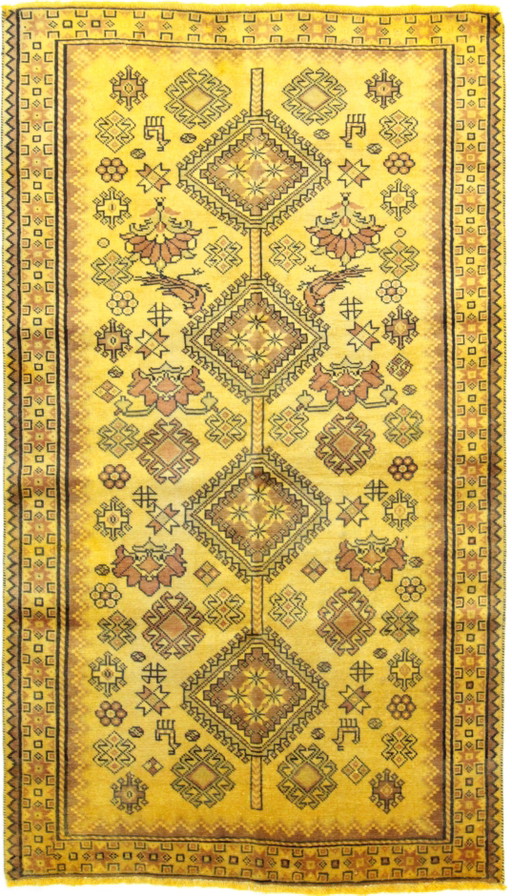 Alfombra persa antigua Ghashghai Shiraz muy 200 x 113 cm