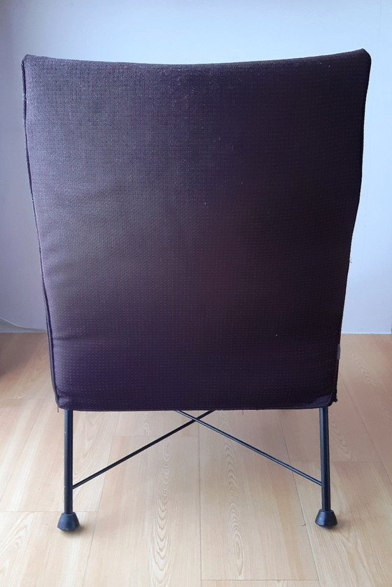 Image 1 of Fauteuil Montis Charly avec revêtement en tissu et structure noire