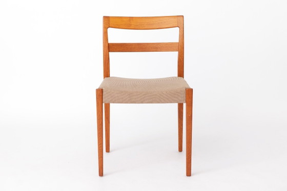 2 van 8 Garmi eetkamerstoelen van Nils Jonsson voor Troeds, jaren 60, Zweedse teakhouten stoelen in – Textile (photo 7 of 12)