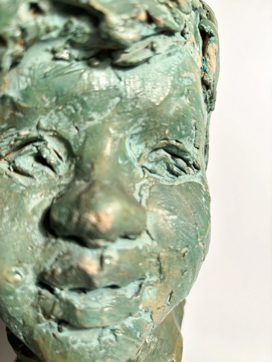 Bruno Bambacaro 1970s Terracotta Bust Sculpture of a Young Man (photo 4 of 15)