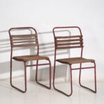 Chaises de jardin rouges antiques (env. 1920). Lot de 2 pièces #16 – Wood, Iron (photo 6 of 40)