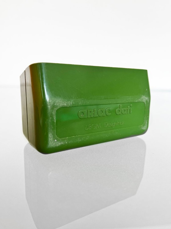 Image 1 of Vintage 70s Arlac dati green flip calendar