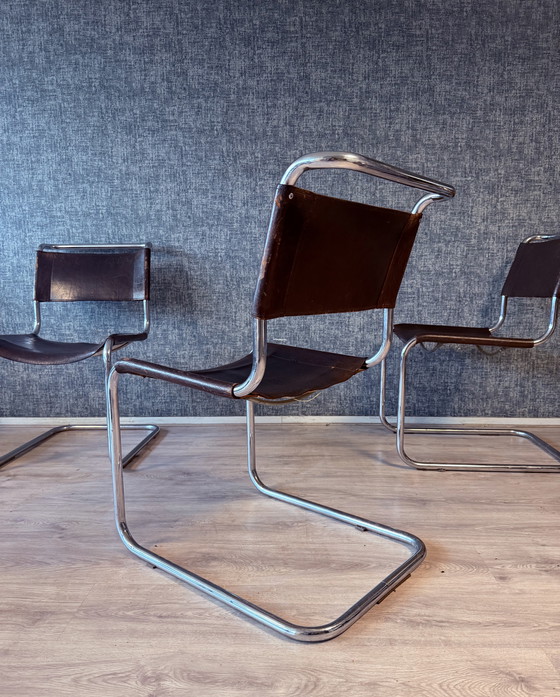 Image 1 of 3 Vintage Mart Stam S 33 Cantilever Chairs for Thonet
