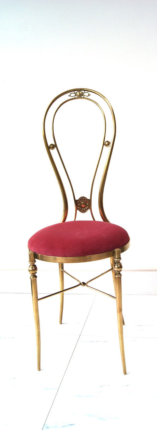Stuhl - Chiavari - Messing, Samt