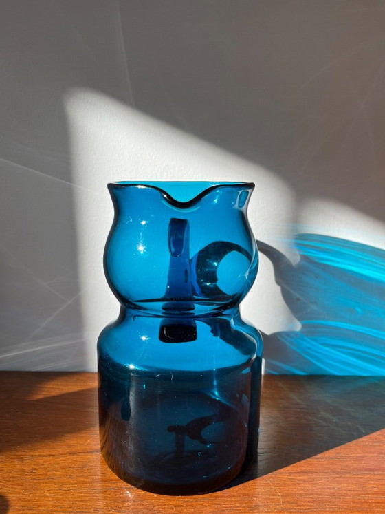 Carafe Blå Series Bertil Vallien Boda Åfors Mid Century Scandinavian – Glass & Decanter, Glass (photo 3 of 5)