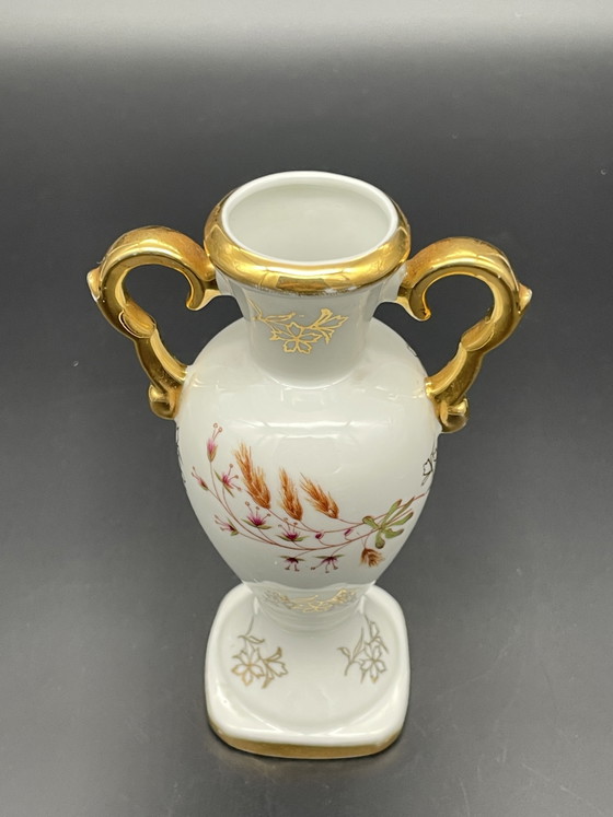Vaso Vintage Limoges Porcelaine d’Art con Manici Dorati – Limoges-Porzellan, Vasi (photo 5 of 9)