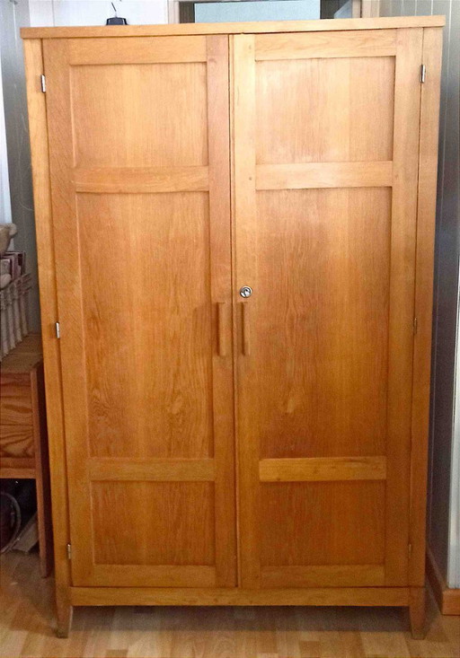 Armadio in stile René Gabriel, anni '50, altezza 179,8 cm