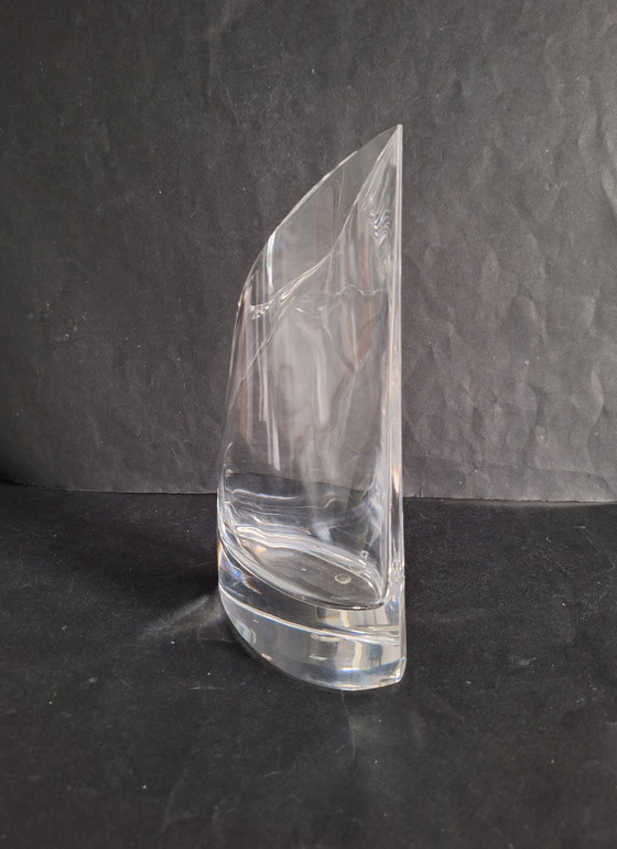 Image 1 of Collevilca Italy crystal vase type "La Vela". Design Ambrogio Pozzi 1990.