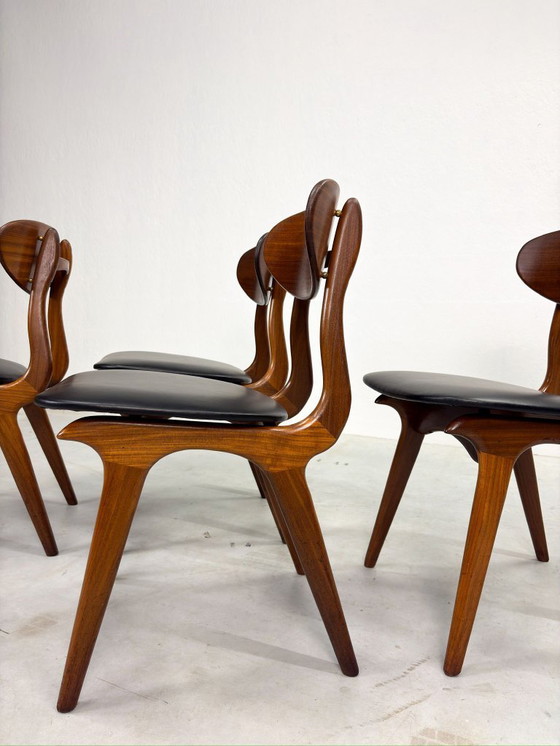 Image 1 of Set of dining room chairs 'Snavel' by Louis van Teeffelen
