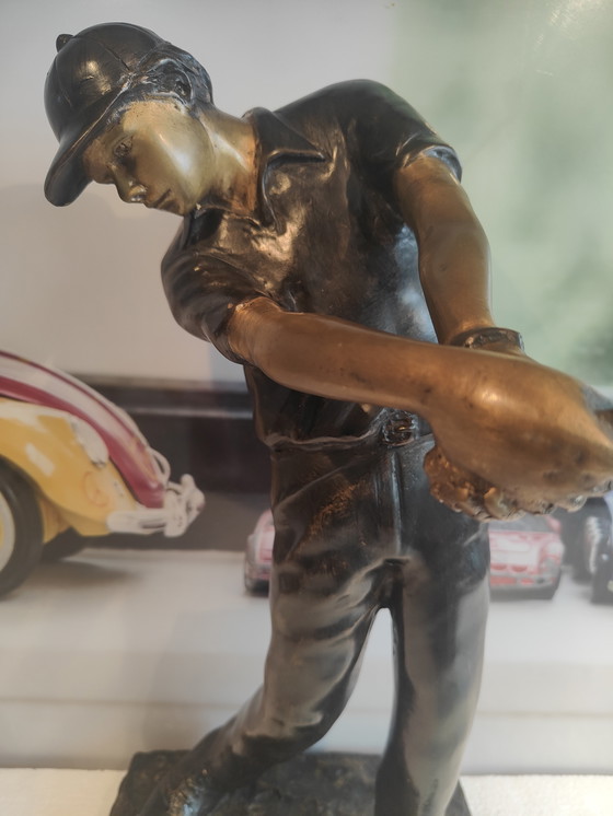 Image 1 of große Bronzestatue männlicher Golfer