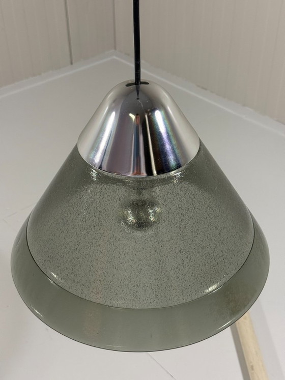 Peill & Putzler Konische Glas-Pendelleuchte, Deutschland – Pendelleuchten, Chrome (photo 10 of 20)