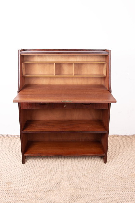 Scrivania Segretario Scandinavo in Teak 1960. – Scrivanie, Legno (photo 9 of 14)