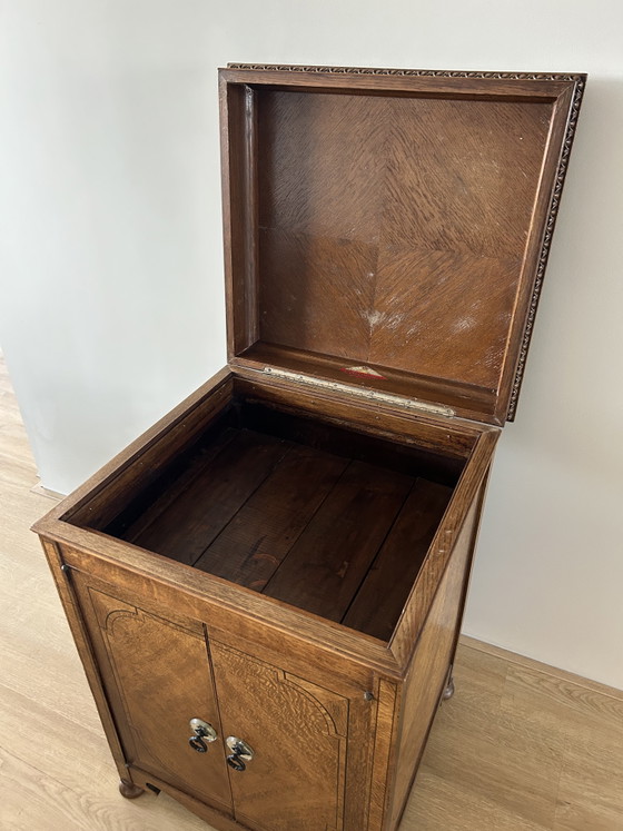 Prachtige vintage grammofoonkast – Edephone, Kasten, Metal, Wood (photo 5 of 10)