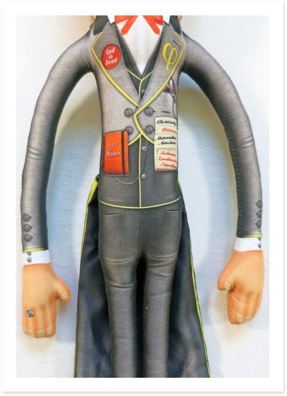 Image 1 of Sculpture philosophique de Friedrich Nietzsche | Poupée d'art design | Objet de décoration intellectuelle