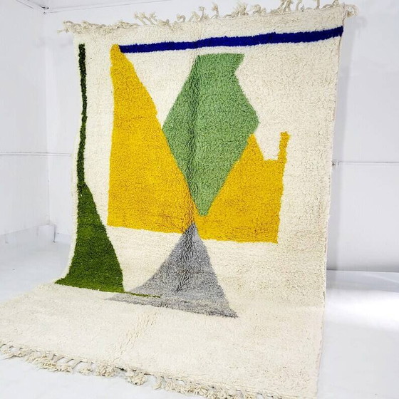 Gebroken wit Marokkaans vloerkleed met kleurrijke patronen, 250cm x 150cm – Vloerkleden en tapijten, Wool (photo 4 of 8)