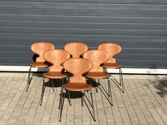 Image 1 of ¡¡NUEVO!! Sillas Fritz Hansen Ant en piel color coñac