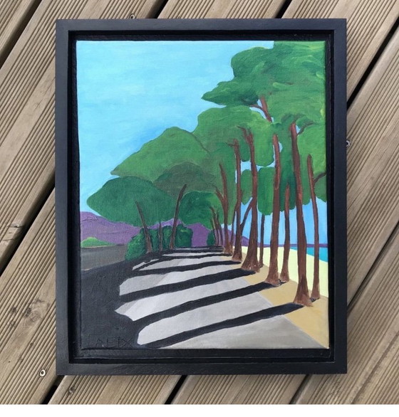 Image 1 of Huile sur châssis entoilé.   Format 41x33cm. 