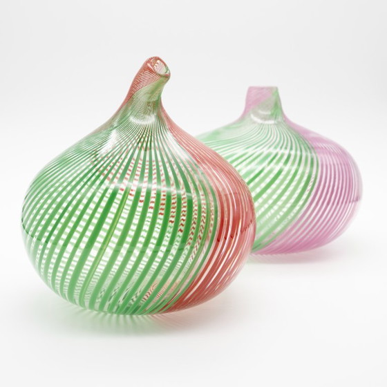 Image 1 of Rosenthal Glasstudio Mario Colelli & Hertha Bengtson Murano Hand-blown Vase DUO