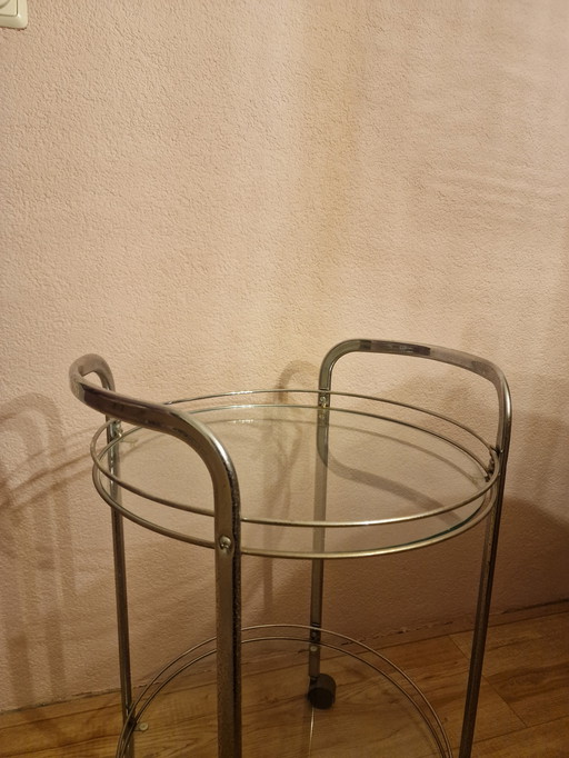 Vintage Side Table Serving Cart Trolley