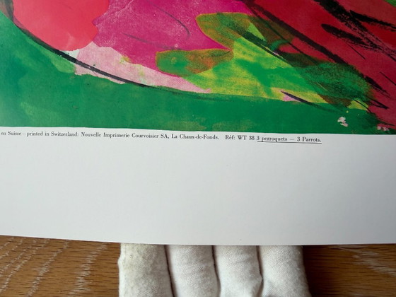 Image 1 of Walasse Ting (1929–2010), 3 Perroquets, Galerie Lucie Weill-Seligmann, copyright 1989, Yves Riviera editeur, Paris, Printed in S