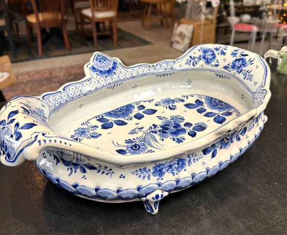 Image 1 of Handgeschilderde Delfts Blauwe serveerschaal – Royal Delft (De Porceleyne Fles)