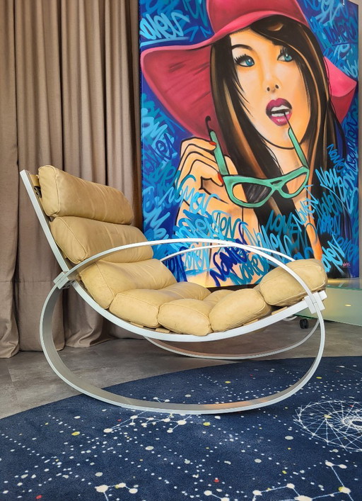 Sillón relax Kaufeld de diseño vintage | mecedora