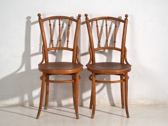 Antique set of 2 bentwood chairs – Central Europe, circa 1900 – Dining chairs, Metal (photo 22 of 40)