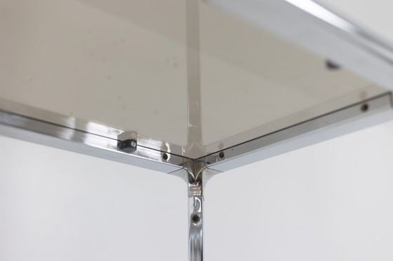 Image 1 of Pair of Shelves with 6 Shelves, Chromed Metal Frame, 1970s
