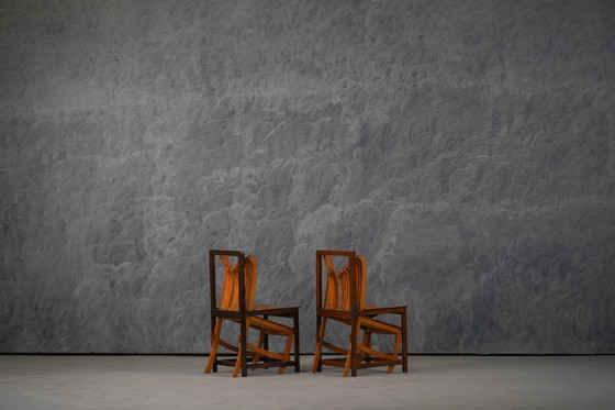 Image 1 of Chaises de salle à manger vintage au design sculptural unique, France années 1960, lot de 2