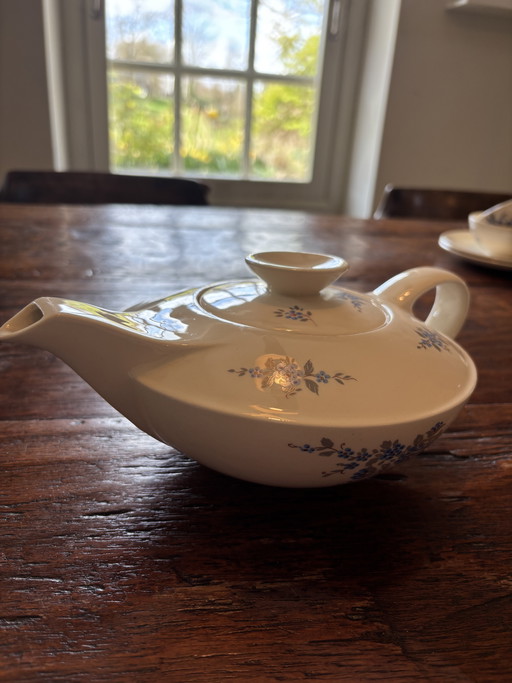 Theeservies Regout vergeet-me-niet