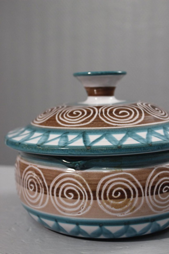 Image 1 of Robert Picault in Vallauris – Gemüsefonduetopf mit Deckel, 31 cm, Frankreich, 1950er Jahre