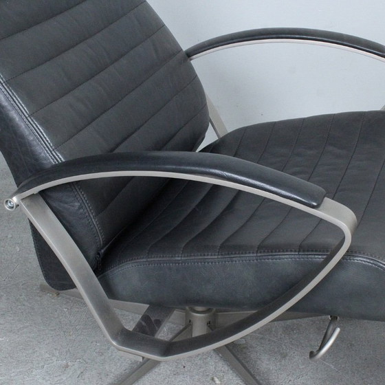 Image 1 of BoConcept - Sillón con otomana - Cuero, Metal