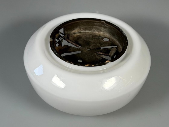 Image 1 of 50er 60er Jahre Lampe Leuchte Plafoniere Milchglas Mid Century Glas Design RZB
