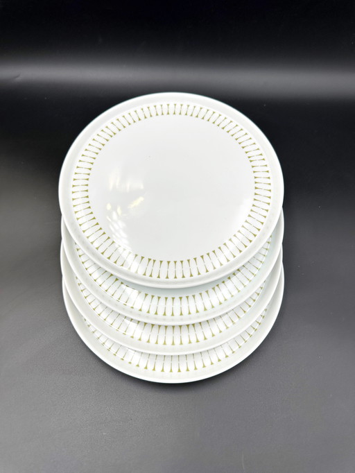 4 x porcelain plates Melitta Hamburg 1970s