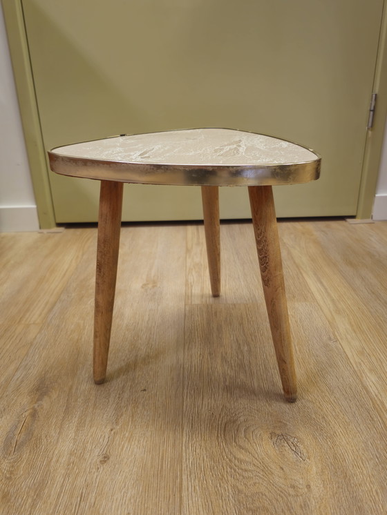 Image 1 of Vintage Plantentafeltje Tafeltje Bijzettafeltje Tafel Roze