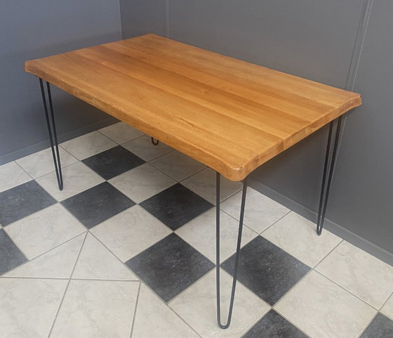 Image 1 of Danish dining table with hairpin legs