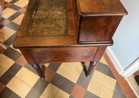 Antique Louis Philippe Style Desk – Leather, Wood (photo 10 of 11)