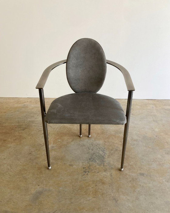 Image 1 of 8x Vintage Belgo Chrom Stoelen Memphis Stijl