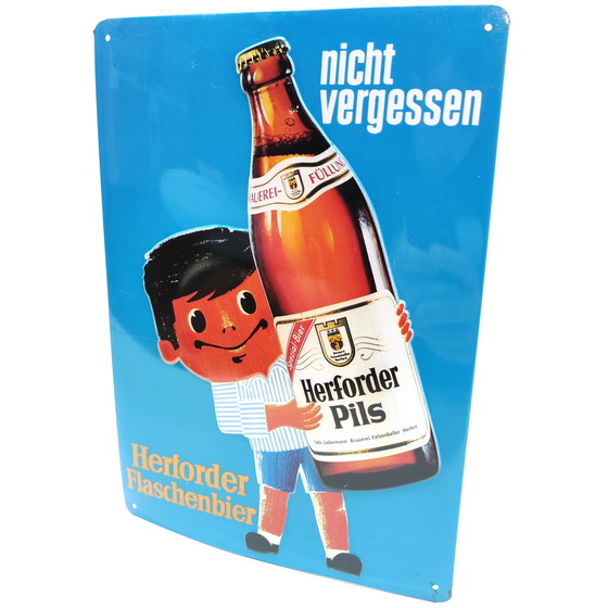 Image 1 of Herforder Pils reclamebord vintage